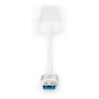 DIGITUS USB-Hub 3-Port 3.0->3xA3.0 1xLAN integr. Kabel we
