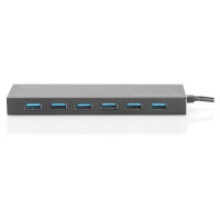DIGITUS USB-Hub 7-Port 3.0->7xA3.0 m.Netzteil schwarz