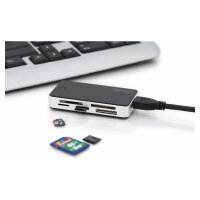 DIGITUS Card Reader USB3.0, extern, schwarz-silber