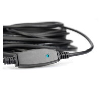 DIGITUS USB 3.0 Aktives Verlängerungskabel 10m, sw