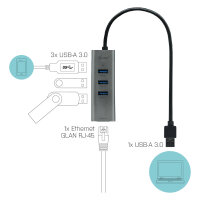 HUB USB3.0 > USB3.0 3-Port space-grey