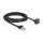 Netzwerk Verlängerungskabel RJ45 Stecker zu RJ45 Buchse 90° gewinkelt Cat.6 F/UTP 3 m schwarz