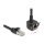 Netzwerk Verlängerungskabel RJ45 Stecker zu RJ45 Buchse 90° gewinkelt Cat.6 F/UTP 3 m schwarz