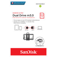 STICK 64GB Sandisk Ultra Dual USB3.0/microUSB 150MB/s Grey