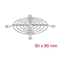 Lüftergitter 80 x 80 mm silber