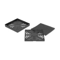 Lüftergitter mit Staubfilter 80 x 80 mm schwarz