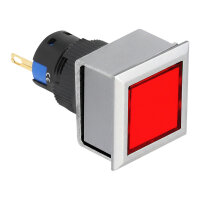 16 mm Kunststoff Signallampe rot / Lötversion /...