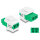 Keystone Modul LC Duplex Buchse zu LC Duplex Buchse grün / weiß