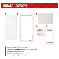 DISPLEX Panzerglas 2D/ Clear (10H) für Samsung Galaxy A54 5G Eco-Montagerahmen, Tempered Glas, kratzer-resistente Schutzfolie, hüllenfreundlich
