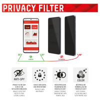 DISPLEX Privacy Full Cover Panzerglas (10H) für Apple iPhone 13/13 Pro/14/16e