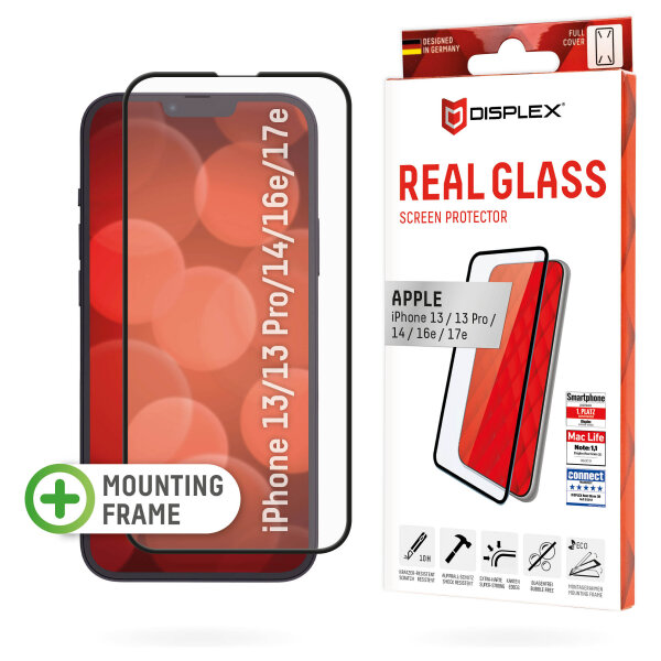DISPLEX Full Cover Panzerglas (10H) für Apple iPhone 13/13 Pro/14/16e