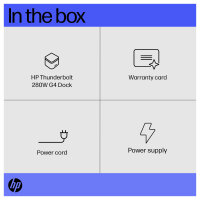 D HP Thunderbolt 280W G4 Dock with Combo Cable für Notebook und mobile Workstation