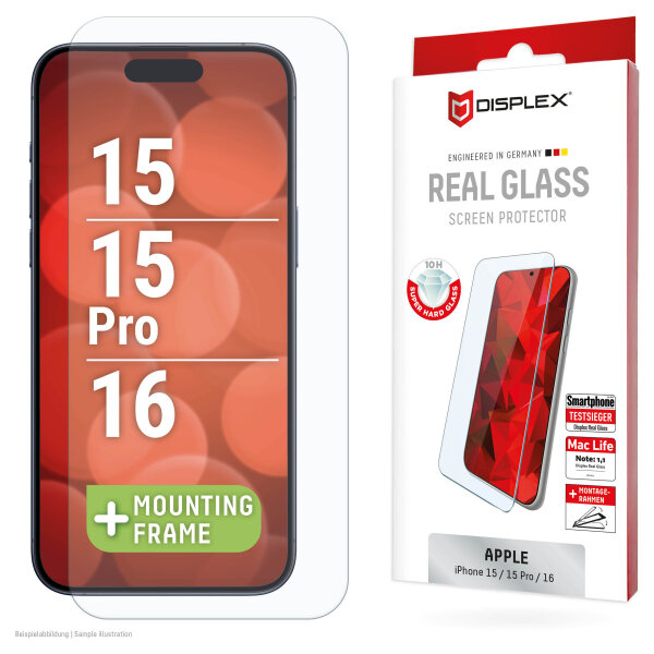 DISPLEX Real Glass iPhone 16/15/15 Pro