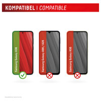 DISPLEX Real Glasschutzfolie für Samsung Galaxy A36 kratzer-resistent, abgerundete Kanten, Real Glass