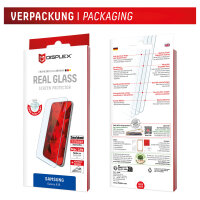 DISPLEX Real Glasschutzfolie für Samsung Galaxy A36 kratzer-resistent, abgerundete Kanten, Real Glass