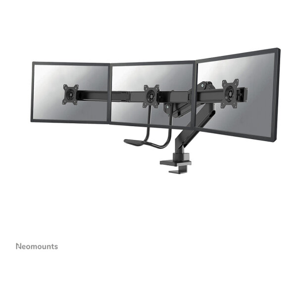 Neomounts NM-D775DX3BLACK Tischhalterung mit Tischhalterungsgriff für drei Flachbildschirme bis 27" (68.6 cm)