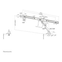 Neomounts NM-D775DX3BLACK Tischhalterung mit Tischhalterungsgriff für drei Flachbildschirme bis 27" (68.6 cm)