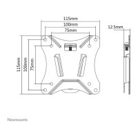 Neomounts NM-W25BLACK Select Monitor-Wandhalterung für Flachbildschirme bis 30 25KG K