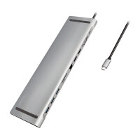 LogiLink UA0373 USB-C 11-in-1 PD 100W DockingStation Silber