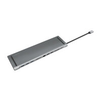 LogiLink UA0373 USB-C 11-in-1 PD 100W DockingStation Silber