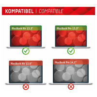DISPLEX Privacy Safe Blickschutzfilter f. MacBook Air/Pro 13,3", Anti-Reflex, Bluelight-Filter, Magnetische Befestigung