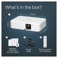 (1920x1080) Epson CO-FH02 3000-Lumen 16:9 HDMI 2xUSB Speaker White
