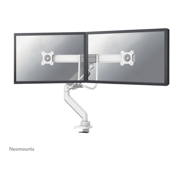 Neomounts Full Motion Tischhalterung für zwei Flachbildschirme 17-32 7KG 2x 8KG White