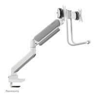 Neomounts Full Motion Tischhalterung für zwei Flachbildschirme 17-32 7KG 2x 8KG White