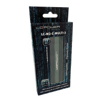 M.2 LC-M2-C-MULTI-3 LC-Power USB3.2 M.2-SSD-Gehäuse (NVMe & SATA)
