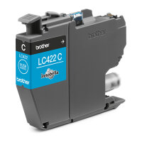 Brother Tintenpatrone LC-422C Cyan (ca. 550 Seiten)