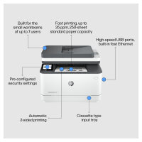 L HP LaserJet Pro 3002dn S/W-Laserdrucker A4 33S./Min. LAN Duplex