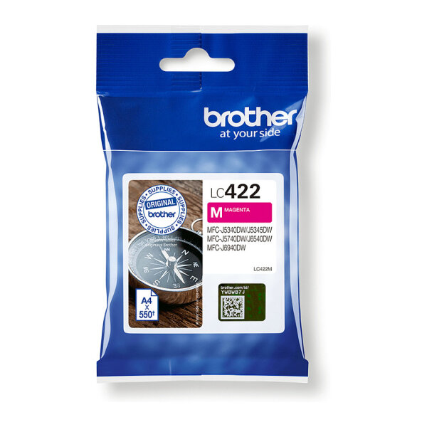 Brother Tintenpatrone LC-422M Magenta (ca. 550 Seiten)