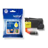 Brother Tintenpatronen LC-521Y Gelb (ca. 500 Seiten)