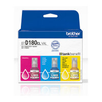 Brother Tintenflaschen BTD-180CLVAL Multipack (je 1x...