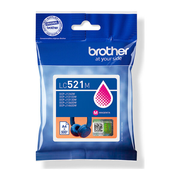 Brother Tintenpatronen LC-521M Magenta (ca. 500 Seiten)