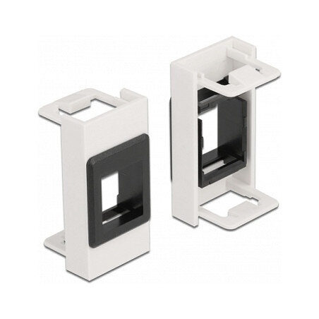 Easy 45 Modul Keystone Halterung 22,5 x 45 mm, weiß / schwarz