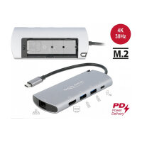 USB Type-C™ Dockingstation mit M.2 Slot - 4K HDMI / USB / LAN / PD 3.0