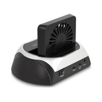 USB 10 Gbps Dockingstation für 2.5? / 3.5? SATA HDD / SSD oder M.2 NVMe PCIe oder SATA SSD mit Lüfter