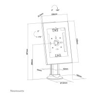drehbare Tablet-Tischhalterung für 9.7-11 Tablets DS15-640WH1 Neomounts White