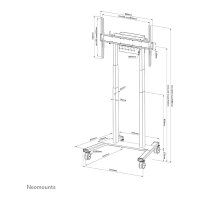 Neomounts FL55-875BL1 motorisierter Bodenständer für 55-100" Bildschirme - Schwarz