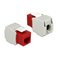 Keystone Modul RJ45 Buchse > LSA Cat.6 UTP rot