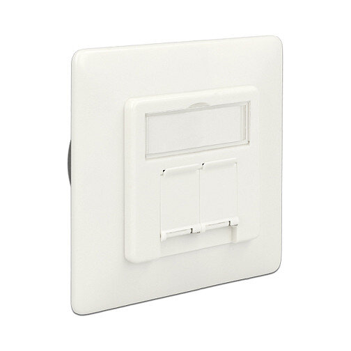 Netzwerk Anschlussdose Unterputz 2 Port RJ45 Cat.6A LSA