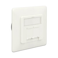 Netzwerk Anschlussdose Unterputz 2 Port RJ45 Cat.6A LSA