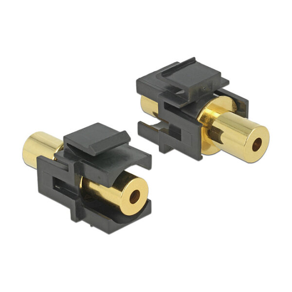 Keystone Modul Klinkenbuchse 3,5 mm 4 Pin > Klinkenbuchse 3,5 mm 4 Pin vergoldet schwarz