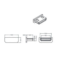 Staubschutz für HDMI mini-C Buchse ohne Griff 10 Stück schwarz
