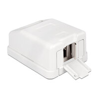 Keystone Leergehäuse 1 Port mit Staubschutz