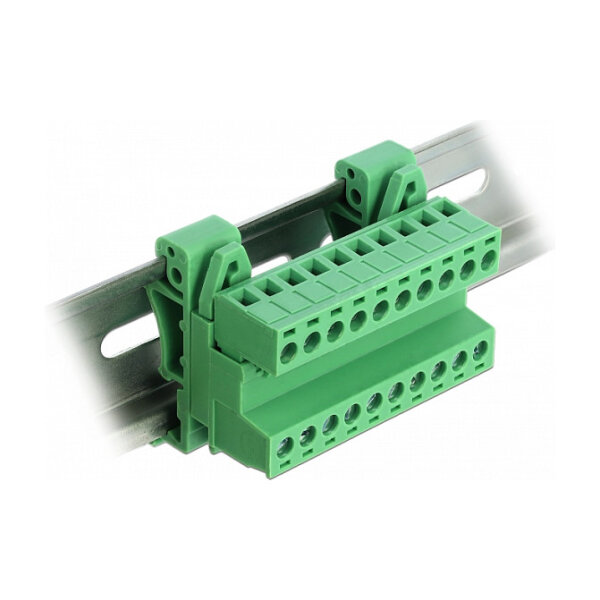 Terminalblock Set für Hutschienen 10 Pin mit Rastermaß 5,08 mm gewinkelt