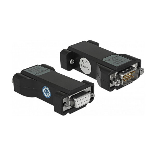 Konverter 1 x Seriell RS-232 DB9 Buchse zu 1 x Seriell TTL / CMOS 5 V DB9 Stecker mit ESD Schutz 3 kV und erweitertem Temperaturbereich