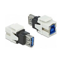 Keystone Modul USB 5 Gbps A Buchse > USB 5 Gbps B Buchse weiß