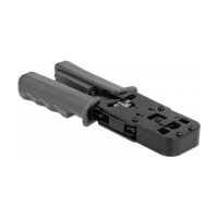 Crimpzange mit Abisolierer und Netzwerktester für 8P (RJ45), 6P (RJ12/11), 6P DEC oder 4P (RJ10) Stecker